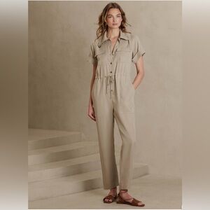 Banana Republic Button Down Utility Jumpsuit